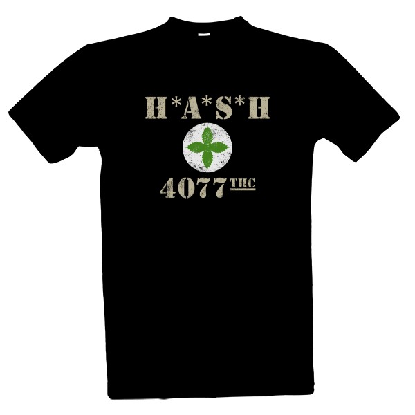 Tričko s potiskem MASH-HASH-green